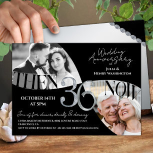 Modern Contemporary 36th Wedding Anniversary Invitation