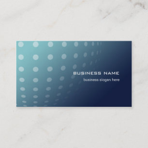 Modern Contemporary Abstract Dots Aqua Gradient Business Card
