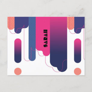 modern contemporary arch line art minimal Postcard