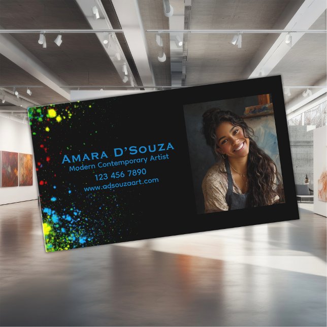 Modern Contemporary Artist Business Card (Creator Uploaded)