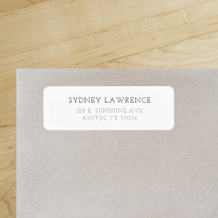 Modern Contemporary Chic Return Address Label