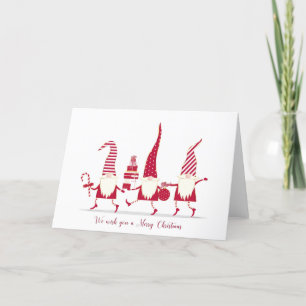 Modern contemporary Christmas names greeting card
