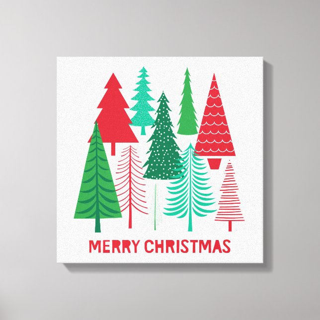 modern contemporary Christmas trees Canvas Print (Front)