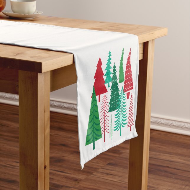 modern contemporary Christmas trees Short Table Runner (In Situ)