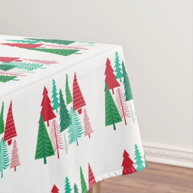 modern contemporary Christmas trees Tablecloth (In Situ)