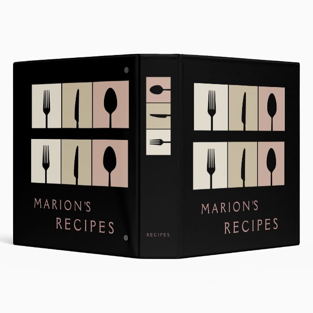 Modern Contemporary Cooking Recipe Book Binder (Background)