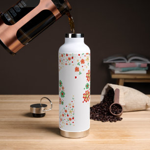 Modern Contemporary Floral Pattern Water Bottle