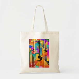 Modern Contemporary Geometric Guitar  Tote Bag