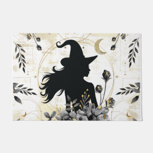 Modern contemporary Halloween witch 3 Doormat
