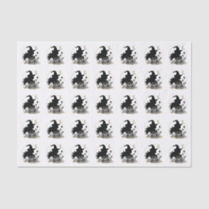 Modern contemporary Halloween witch Tissue Paper
