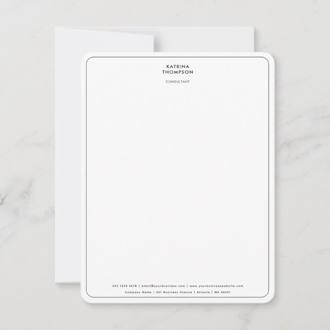 Modern Contemporary Minimalist Business Corporate Card (Front)