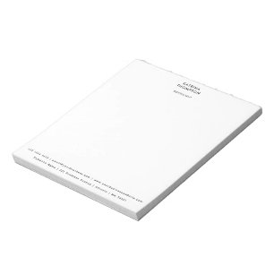 Modern Contemporary Minimalist Business Corporate Notepad