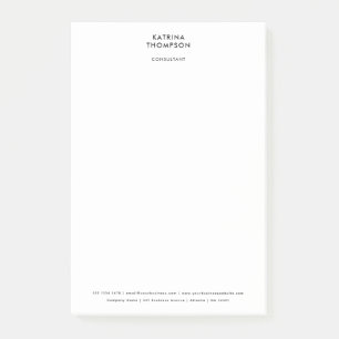 Modern Contemporary Minimalist Business Corporate Post-it Notes
