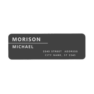 Modern contemporary minimalist return address