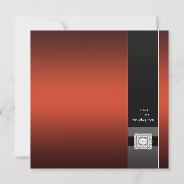 Modern Contemporary Red Party Template (Front)