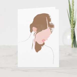 Modern Contour Portrait Card