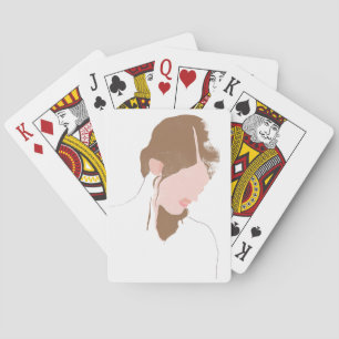 Modern Contour Portrait Playing Cards