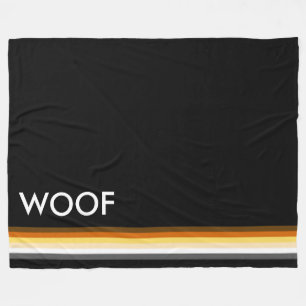 Modern Cool and Elegant Gay Bear Pride Flag WOOF Fleece Blanket