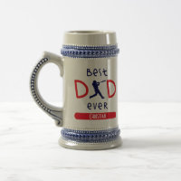 Modern Cool Baseball Best Dad Ever Fathers Day Mug