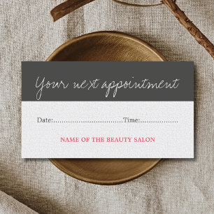 Modern Cool Beauty Salon Appointment Card