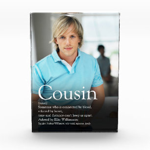 Modern Cool Best Cousin Ever Definition Photo Block