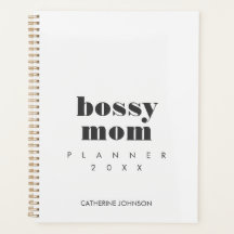 Modern Cool Bossy Mom Cream Brown Personalized