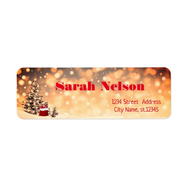 Modern, Cool, Christmas Tree Label (Front)