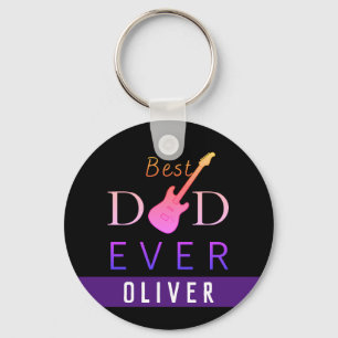 Modern Cool Cute Best Dad Ever Fathers Day Keychain