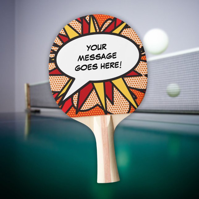 Modern Cool Funny Personalized Speech Bubble Ping Pong Paddle (Modern Cool Funny Personalized Speech Bubble Ping Pong Paddle)