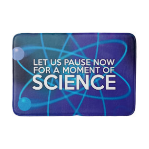 Modern Cool Funny Science Saying Bath Mat