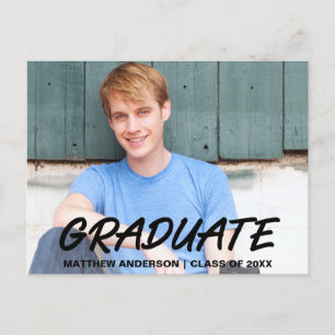 Modern Cool Graduation Party Invitation Postcard