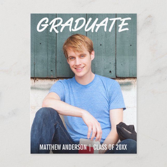 Modern Cool Graduation Party Invitation WT (Front)