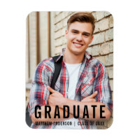 Modern Cool Graduation Photo Announcement