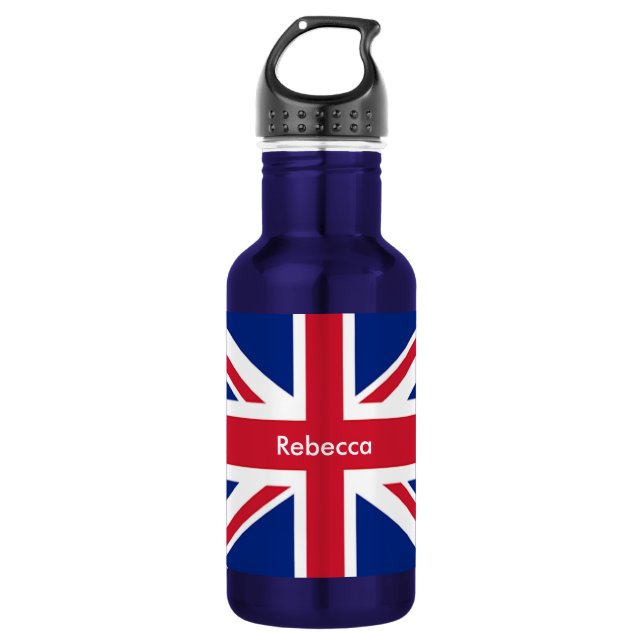 modern cool keep calm union jack flag 532 ml water bottle (Front)