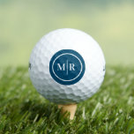 Modern Cool Monogram Initial Golf Balls<br><div class="desc">Cool modern monogram design with white text on a blue background. These golf balls Make a classy gift for a golfer. Comes in a variety of colours. Designed for you by Blackberry Boulevard</div>