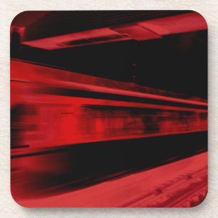 Modern, cool motion concept in red and black coaster