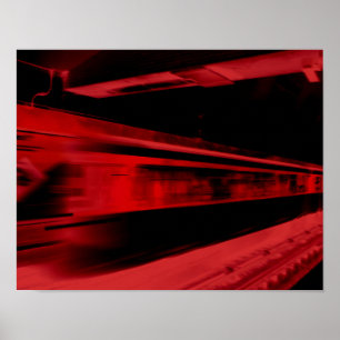 Modern, cool motion concept in red and black poster