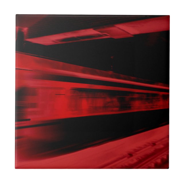 Modern, cool motion concept in red and black tile (Front)