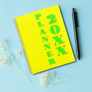 Modern Cool Neon Yellow Weekly and Monthly 2026 Planner