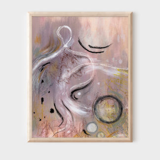Modern cool purple violet abstract art Poster