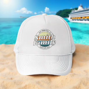 Modern Cool Simple Colourful Family Vacation Trucker Hat