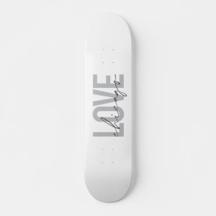 Modern,cool, simple, minimal, design Love Chicago Skateboard