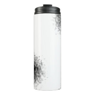 Modern, cool trendy abstract halftone dots pattern thermal tumbler