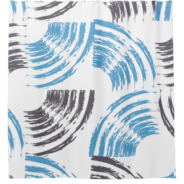 Modern, cool, trendy blue abstract brush strokes (Front)