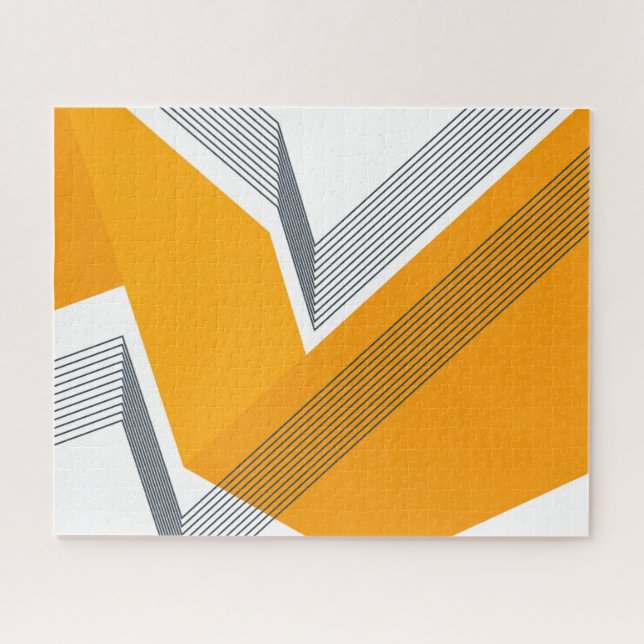 Modern, cool, trendy, urban, simple geometric art jigsaw puzzle (Horizontal)