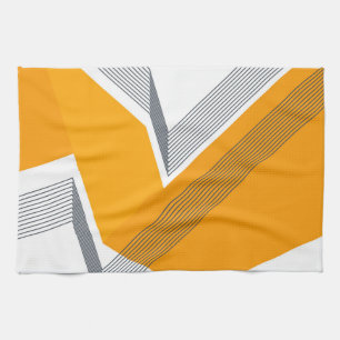Modern, cool, trendy, urban, simple geometric art kitchen towel