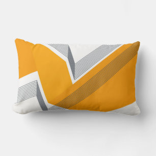 Modern, cool, trendy, urban, simple geometric art lumbar pillow