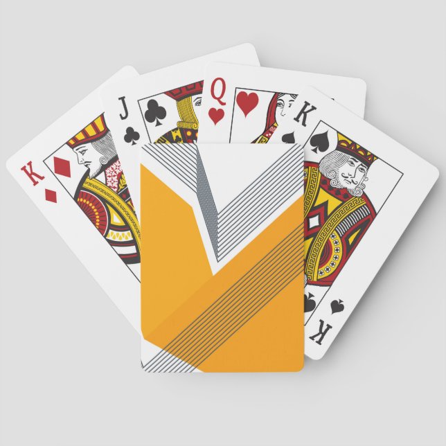 Modern, cool, trendy, urban, simple geometric art playing cards (Back)