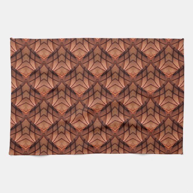 Modern Copper Coloured Pattern 034 Kitchen Towel (Horizontal)
