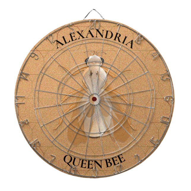 Modern Copper Metal Bee Coin Dartboard (Front)